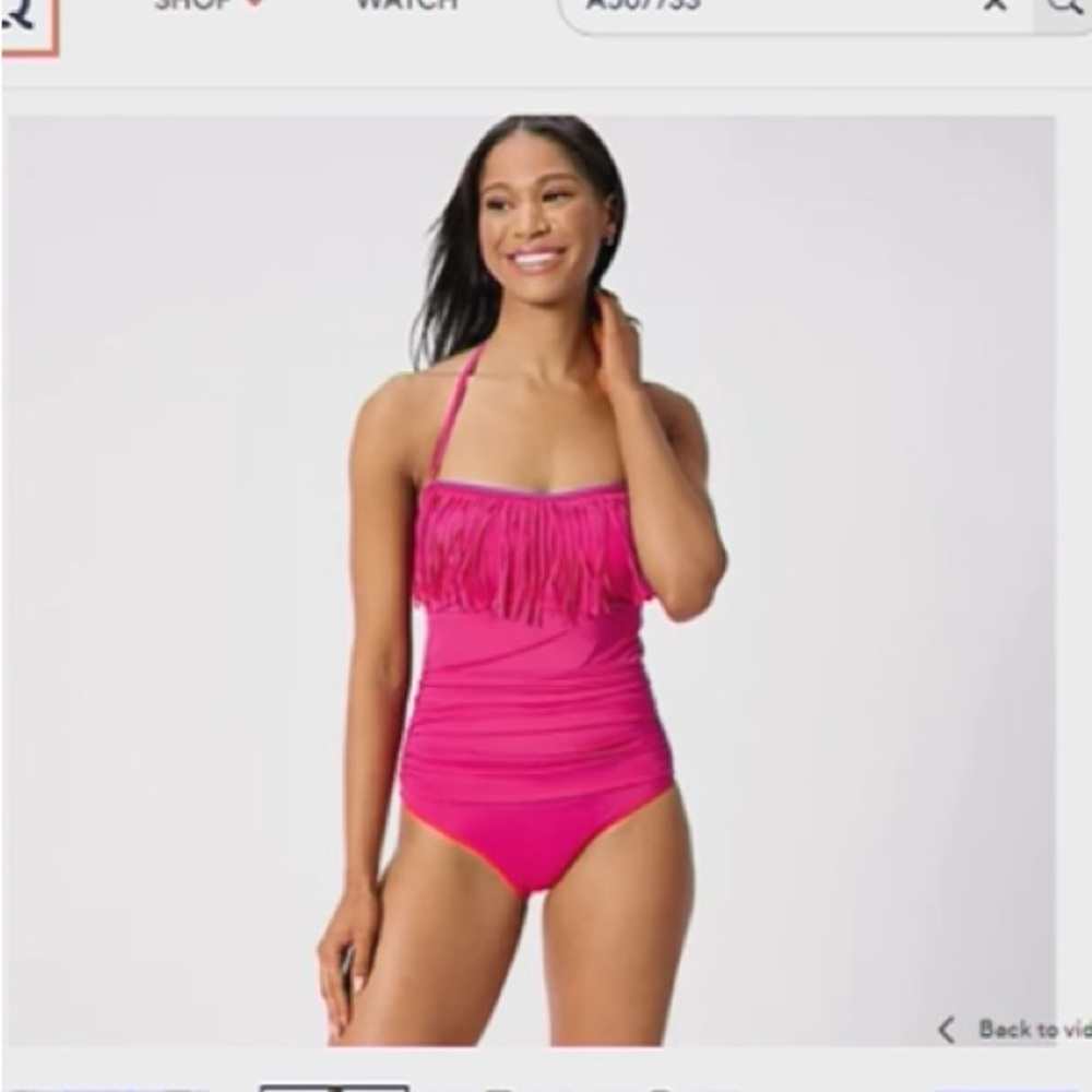 Kim Gravel X Swimsuits For All One Piece w Removable Strap 16 Rouge Fringe